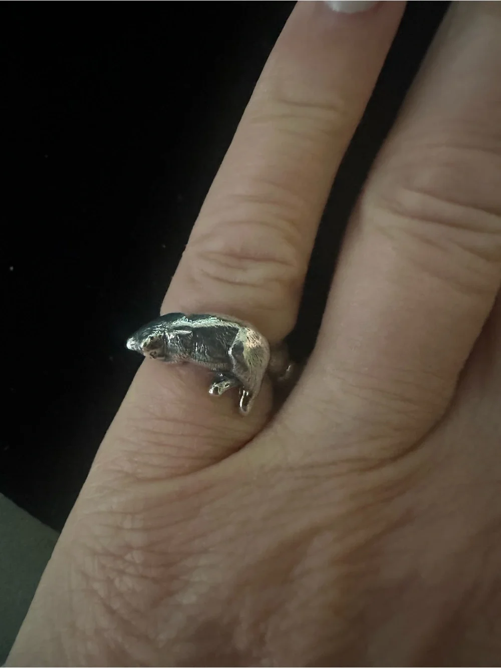 RARE James Avery Retired Cat Ring 925 Sterling Silver Animal Wrap Ring